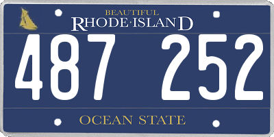 RI license plate 487252