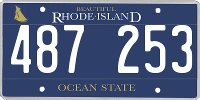 RI license plate 487253