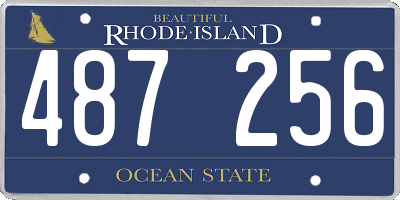 RI license plate 487256