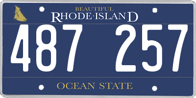 RI license plate 487257