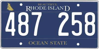 RI license plate 487258