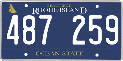 RI license plate 487259