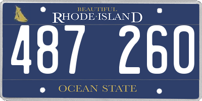 RI license plate 487260