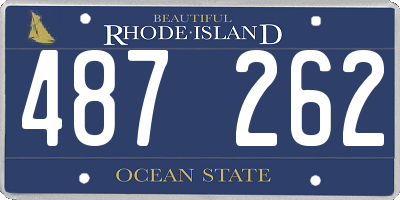 RI license plate 487262