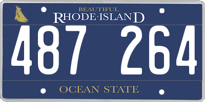 RI license plate 487264