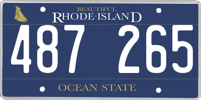RI license plate 487265