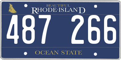 RI license plate 487266