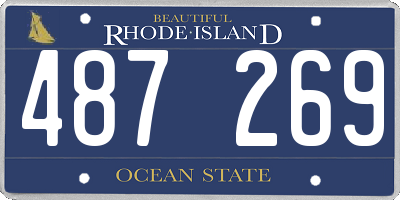 RI license plate 487269