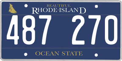 RI license plate 487270