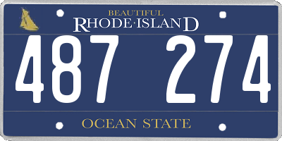 RI license plate 487274