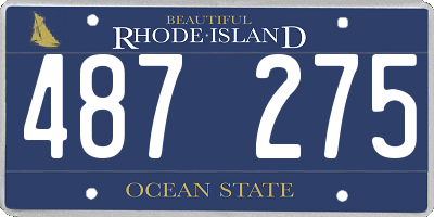 RI license plate 487275