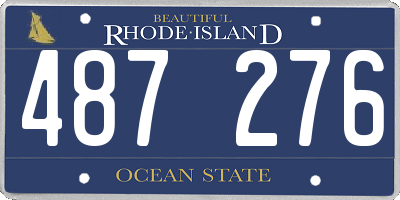 RI license plate 487276