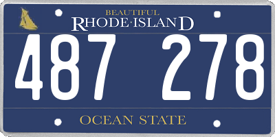 RI license plate 487278