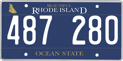 RI license plate 487280
