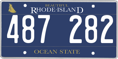 RI license plate 487282