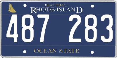 RI license plate 487283
