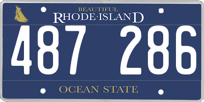 RI license plate 487286