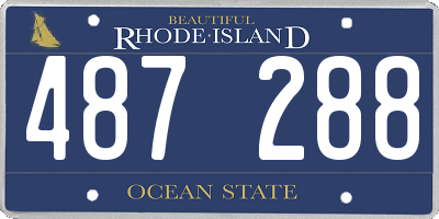 RI license plate 487288