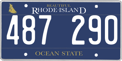 RI license plate 487290