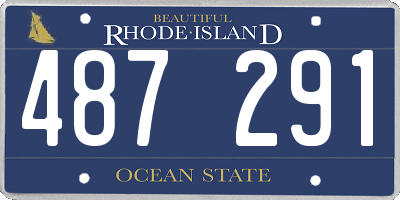RI license plate 487291