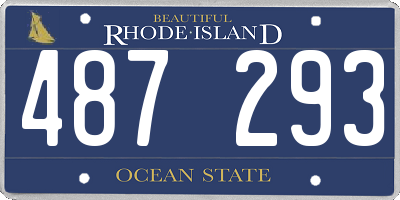 RI license plate 487293