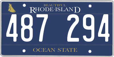 RI license plate 487294