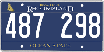 RI license plate 487298