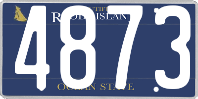 RI license plate 4873