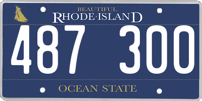 RI license plate 487300