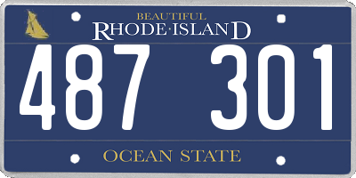 RI license plate 487301