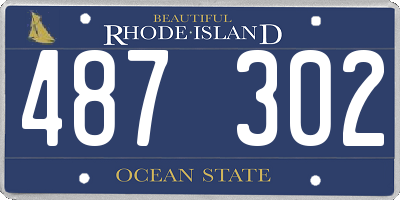 RI license plate 487302