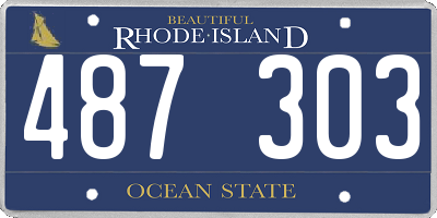 RI license plate 487303