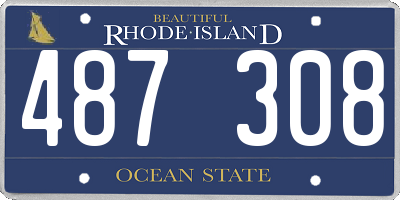 RI license plate 487308