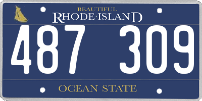 RI license plate 487309