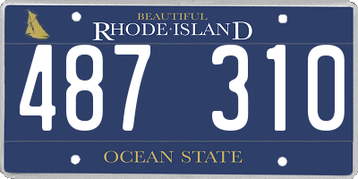 RI license plate 487310