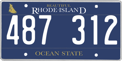 RI license plate 487312