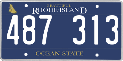 RI license plate 487313