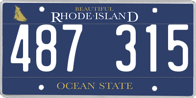 RI license plate 487315