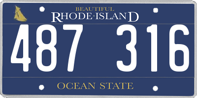RI license plate 487316