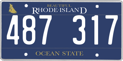 RI license plate 487317
