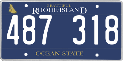 RI license plate 487318