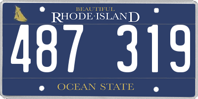 RI license plate 487319