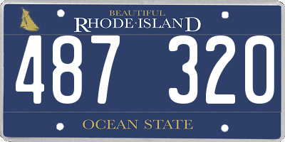 RI license plate 487320