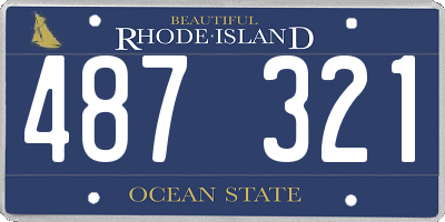 RI license plate 487321
