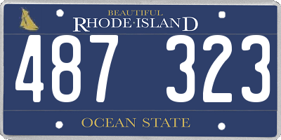 RI license plate 487323