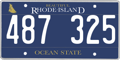 RI license plate 487325