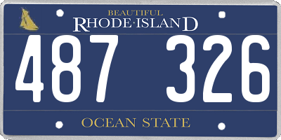 RI license plate 487326