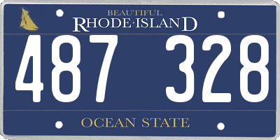 RI license plate 487328