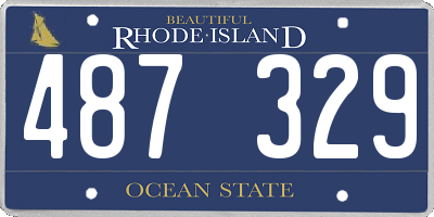 RI license plate 487329