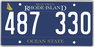 RI license plate 487330